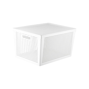 Корзинка с крышкой 41,5х31х23,5см 25л ПОЛИМЕРБЫТ TRAYMIX пластик 000000000001213086