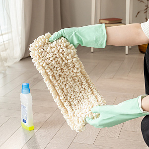 Насадка для швабры 40x11,5см DE'NASTIA NEW молочный микрофибра 000000000001222333