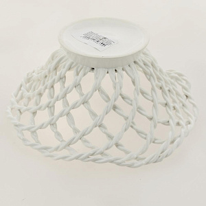 Конфетница 24х10см ПОВОД Волна коса белая керамика 000000000001171101