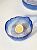 Салатник 17x8,5см 620мл LUCKY средний синий/белый с золотой каймой стекло 000000000001217900