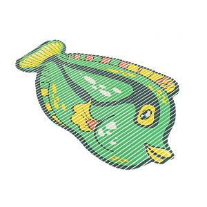 Коврик для ванной Морские рыбки Мультидом, 72?43 см, резина, ПВХ, сталь 000000000001126901