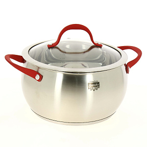 Кастрюля Cristelle Soft Red, объем 3,3 л, код  Cr2236 000000000001187658