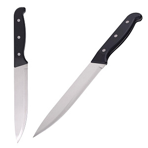 Нож кухонный 28см длина лезвия 16,5см МУЛЬТИДОМ Универсальный лезвие коррозионностойкая нержавеющая сталь ручка пластмасса 000000000001189985