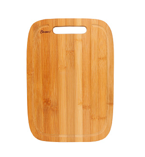 Доска разделочная 34х24х1,8см BRAVO с желобком полосатая бамбук 000000000001192727