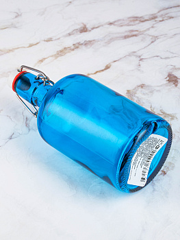 Бутылка 500мл с бугельным замком цветной лак синий стекло 000000000001214071