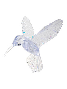 Декоративное украшение Птица на елку 12см с блестками пластик 000000000001228107
