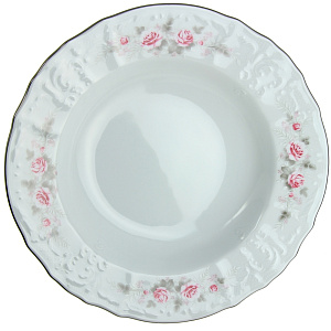 Тарелка суповая 23см Бледные Розы Люкс Хауз 000000000001005686