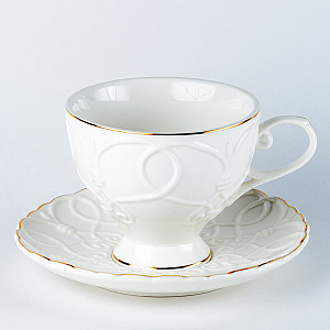 Набор чайный 12 предметов (чашка 220мл-6шт/блюдце-6шт) BALSFORD Грация Клио подарочная упаковка фарфор 000000000001193993