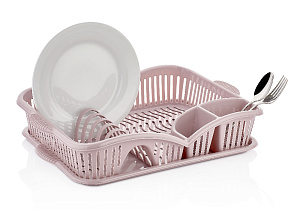 Подставка для сушки посуды 45,5х30,5х7,5см FACKELMANN перфорированная пластик 000000000001190542