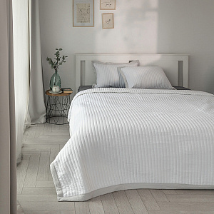 Наволочки декоративные 50x70см 2шт DE'NASTIA Structure строчка белый полиэстер 000000000001224728