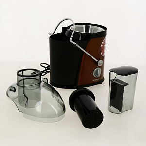 Соковыжималка SCARLETT SC-JE50S16 850ВТ 2скорости резервуар для сока350мл система прямой подачи сока капля-стоп автоматический выброс мякоти оранжевая 000000000001177683