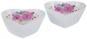 Набор фигурных салатников 2шт 10см ПОСУДА подарочная упаковка 000000000001177582