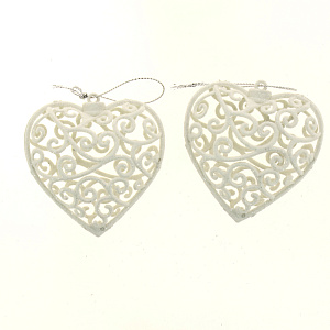 Набор украшений декоративных Сердце 2шт 7см белый R010511 000000000001191493