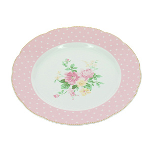 Мелкая тарелка Mix&Match Porcelaine Czech Gold Hands, розовый, 25 см 000000000001136210