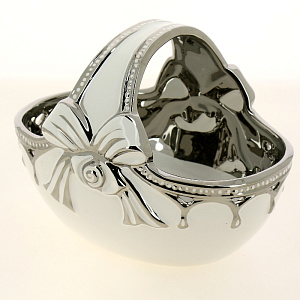 Корзинка сервировочная фарфор 23х17х17см белая упаковка BOWKNOTL  Balsford 147-31018 000000000001194027