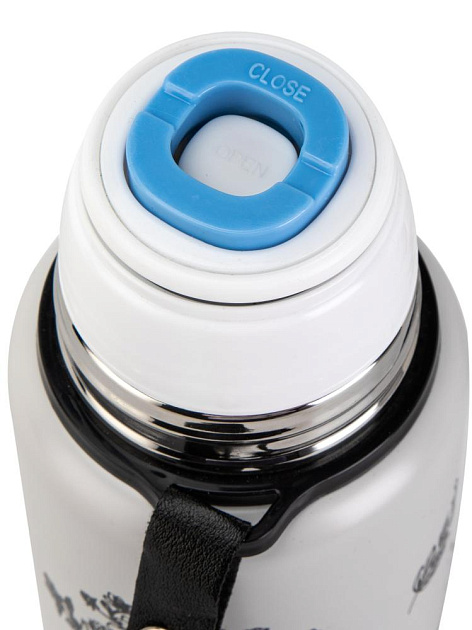 Термос 600мл ST с клапаном цветы белый нержавеющая сталь 000000000001229292