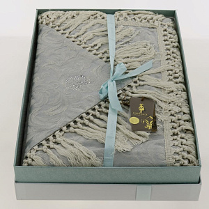 Набор ЕВРО Сантини (Цвет-Лазурный)Покрывало:240х260см(1шт),Наволочки:50х70см(2шт).80%хлопок/20%Бамбук.SR56-213-2.4. 000000000001200046