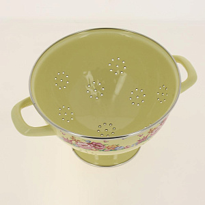 Дуршлаг 2,5л Японский сад на ножке с двумя ручками эмаль 000000000001183211