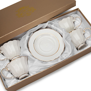 Набор чайный 8 предметов LAGARD (чашка 220мл-4шт/блюдце-4шт) фарфор SH08087 000000000001219867