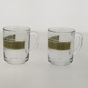 Набор кружек 2шт 250мл ПРОМСИЗ Барокко стекло 000000000001200656
