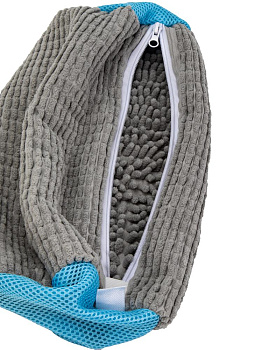 Мешок для стирки обуви 39х19см серый микрофибра / полиэстер 000000000001229165