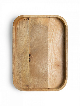 Поднос 35x25x4см DE'NASTIA коричневый манго 000000000001229604