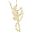Новогоднее подвесное елочное украшение Грация в золоте из полипропилена / 15x5x1,5см арт.78488 000000000001179739