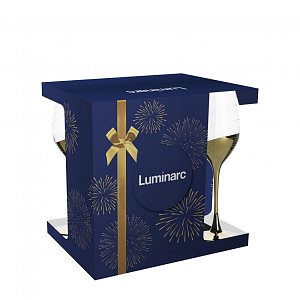 ЗОЛОТОЕ КОЛЬЦО Набор бокалов для вина 6шт 270мл LUMINARC стекло P1652 000000000001189613