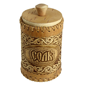 Набор для специй Узор Сибирский Сувенир, 8х8х14 см, береста 000000000001146564