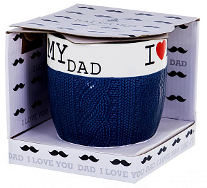 Кружка фарфор 500мл микс 4 декора подарочная упаковка ПАПА Balsford 137-09003 000000000001193959