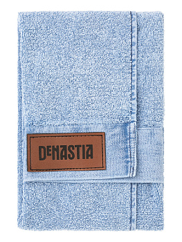 Полотенце махровое 40х60см DE'NASTIA Джинс эффект голубой хлопок-100% 000000000001214339