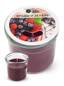 Свеча в стакане 7х7см FORA в ассортименте парафин 000000000001226067