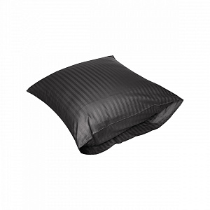 Наволочки 70x70см 2шт DE'NASTIA темно-серый страйп-сатин 1см хлопок 100% 000000000001226095