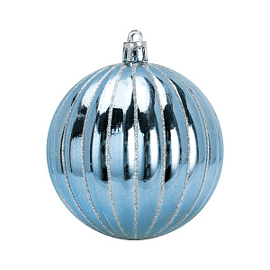 Декоративное украшение Набор шаров 4шт 8см Рельеф серия Голубая пластик 000000000001224115