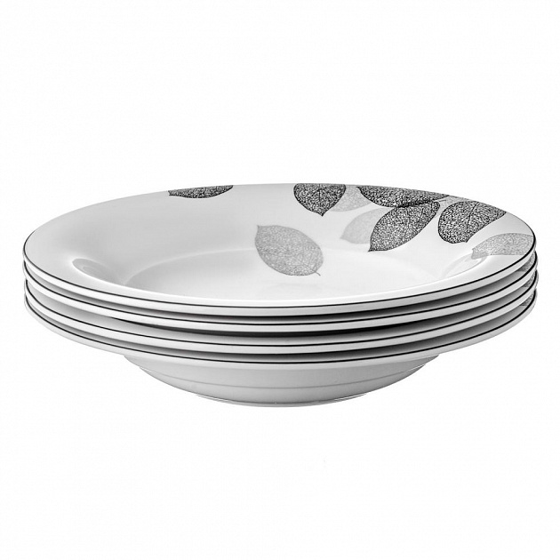 Тарелка суповая 23см ESPRADO Bosqua Platina костяной фарфор 000000000001163450