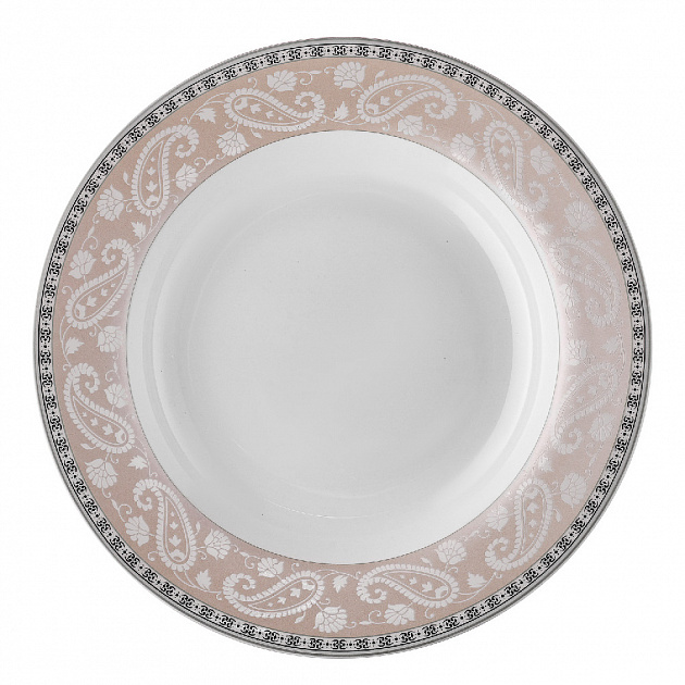 Тарелка суповая 23см ESPRADO Arista Rose костяной фарфор 000000000001157847