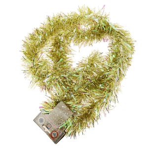 Новогодняя мишура Искристый желтый из Полиэтилена / 200x10см арт.80453 000000000001191216