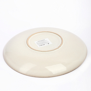 Тарелка десертная 20см кремовый глазурованная керамика 000000000001213894