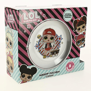 Набор детской посуды 3 предмета ND PLAY Together 4 EVA LOL Surprise стекло 000000000001197721