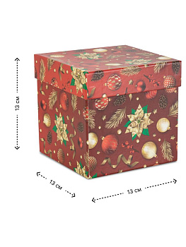 Коробка подарочная 13х13х13см ЗОЛОТАЯ МАГИЯ куб 000000000001228417