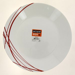 DOMITILLE RED Тарелка обеденная 25см LUMINARC опал P3347 000000000001188616