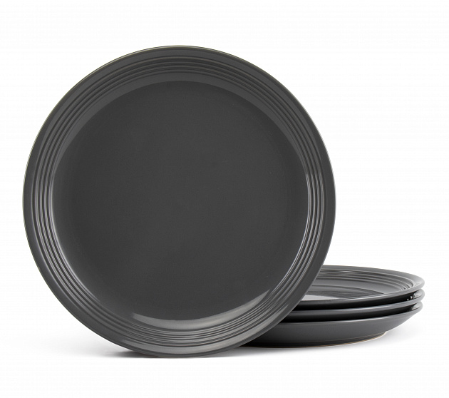 Набор посуды 16 предметов Grey (обеденная 26,5см-4шт, десертная 22,5см-4шт, салатник 15,5см-4шт, кружка 470мл-4шт) керамика 000000000001217931