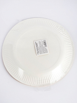 Набор тарелок одноразовых 10шт 23,5см Золото/Серебро бумага 000000000001210175