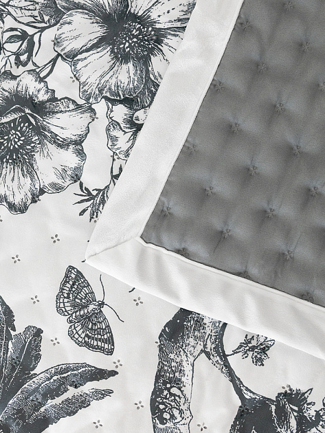 Покрывало 220x240см DE'NASTIA Tiger белый/серый полиэстер 000000000001230718