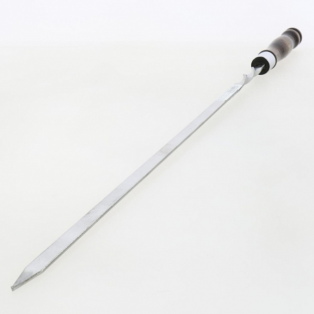 Шампур для шашлыка 70см (±)2см с узором деревянная лакированная ручка нержавеющая сталь 000000000001211086