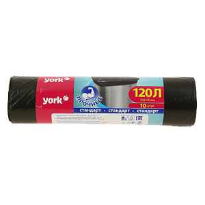 YORK Мешок для мусора 120л 10шт прочн 902150 000000000001184217