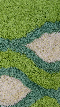 Коврик для ванной комнаты, 50*80 см, акрил, Curved Lines, green, IDDIS, 402A580I12 000000000001161393
