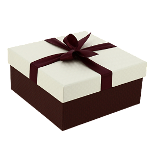 Коробка 21x21x11см подарочная с бантом Ромб-крупный 000000000001205115