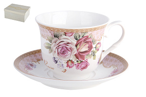 Чайная пара форма классическая 200мл.подарочная упаковка Роуз,NKY02-F01 000000000001193525