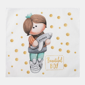 Набор носовых платков Крошка Я "Принц Тим" 25х25-8шт, пл.65г/м2, 100% хлопок 4995543 000000000001200244